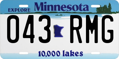 MN license plate 043RMG