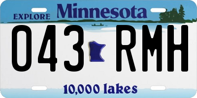 MN license plate 043RMH
