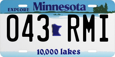 MN license plate 043RMI