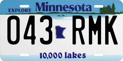 MN license plate 043RMK