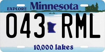 MN license plate 043RML