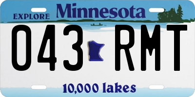 MN license plate 043RMT