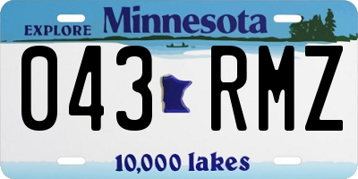 MN license plate 043RMZ
