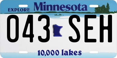 MN license plate 043SEH