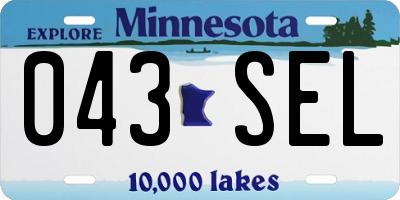 MN license plate 043SEL