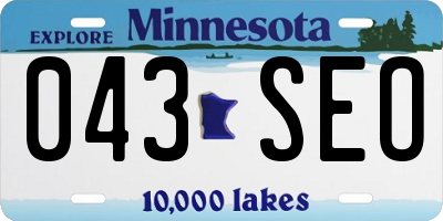 MN license plate 043SEO