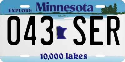 MN license plate 043SER