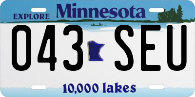 MN license plate 043SEU