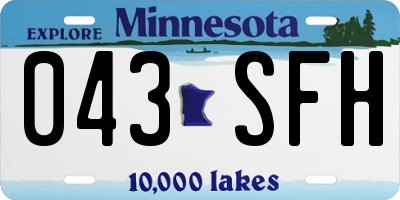 MN license plate 043SFH
