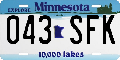 MN license plate 043SFK