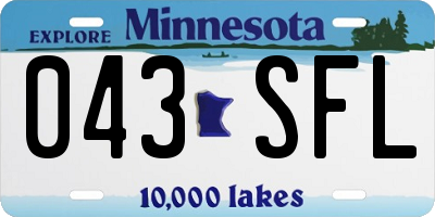 MN license plate 043SFL