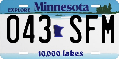 MN license plate 043SFM