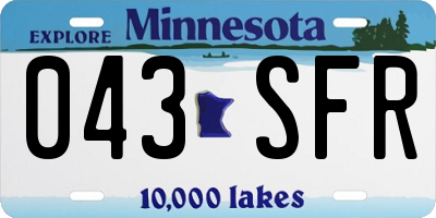 MN license plate 043SFR