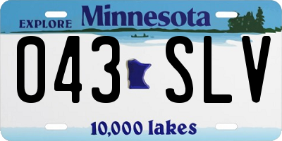 MN license plate 043SLV