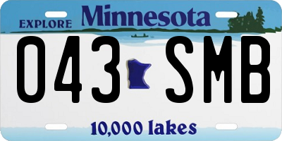 MN license plate 043SMB