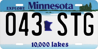 MN license plate 043STG