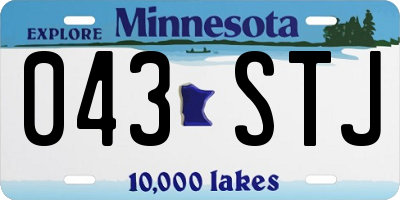 MN license plate 043STJ