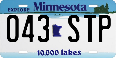 MN license plate 043STP