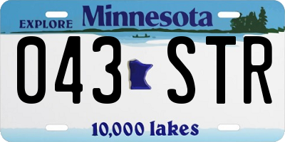 MN license plate 043STR