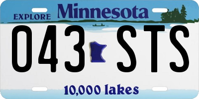 MN license plate 043STS