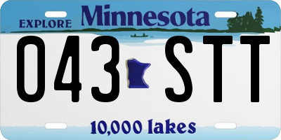 MN license plate 043STT