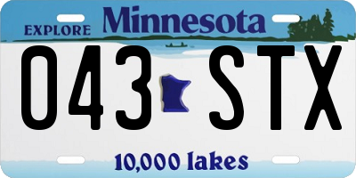 MN license plate 043STX