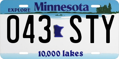 MN license plate 043STY