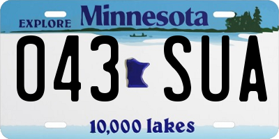 MN license plate 043SUA
