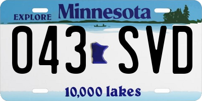 MN license plate 043SVD