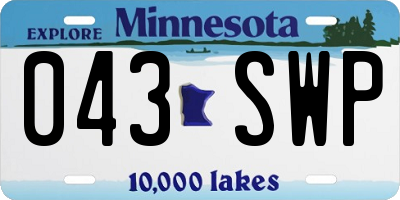 MN license plate 043SWP