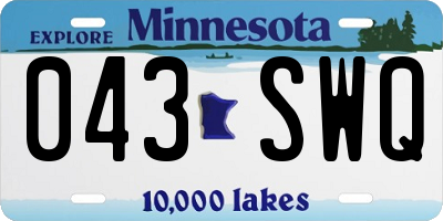 MN license plate 043SWQ