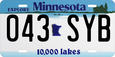 MN license plate 043SYB