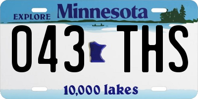 MN license plate 043THS