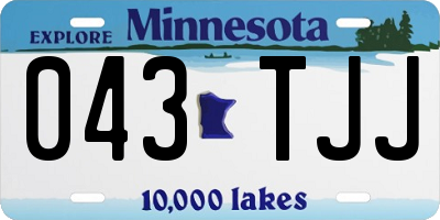 MN license plate 043TJJ