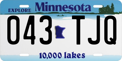 MN license plate 043TJQ