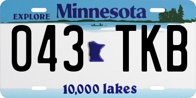 MN license plate 043TKB