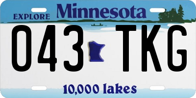 MN license plate 043TKG
