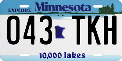 MN license plate 043TKH