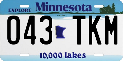 MN license plate 043TKM