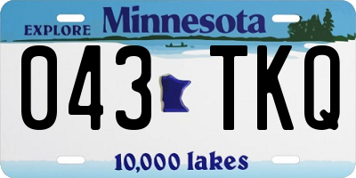 MN license plate 043TKQ