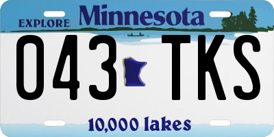 MN license plate 043TKS