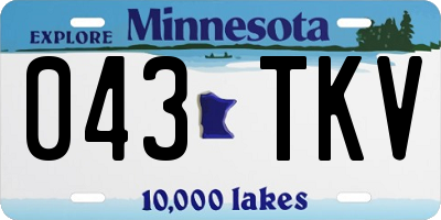 MN license plate 043TKV