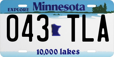 MN license plate 043TLA