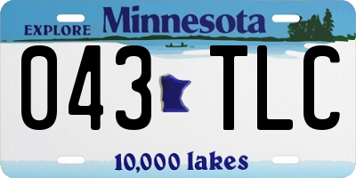 MN license plate 043TLC
