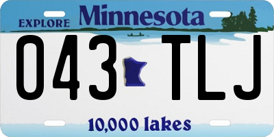 MN license plate 043TLJ