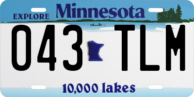 MN license plate 043TLM