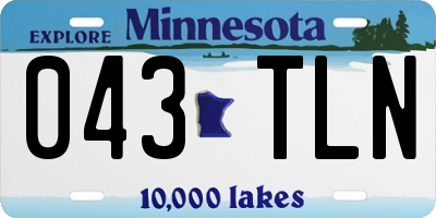 MN license plate 043TLN