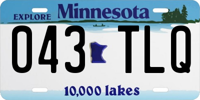 MN license plate 043TLQ