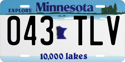MN license plate 043TLV