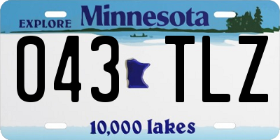 MN license plate 043TLZ
